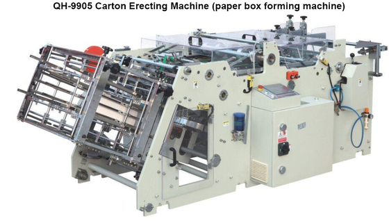 Kağıt Kutusu Otomatik Paketleme Makinası Hamburger Kutusu için Karton Dikme Makinesi