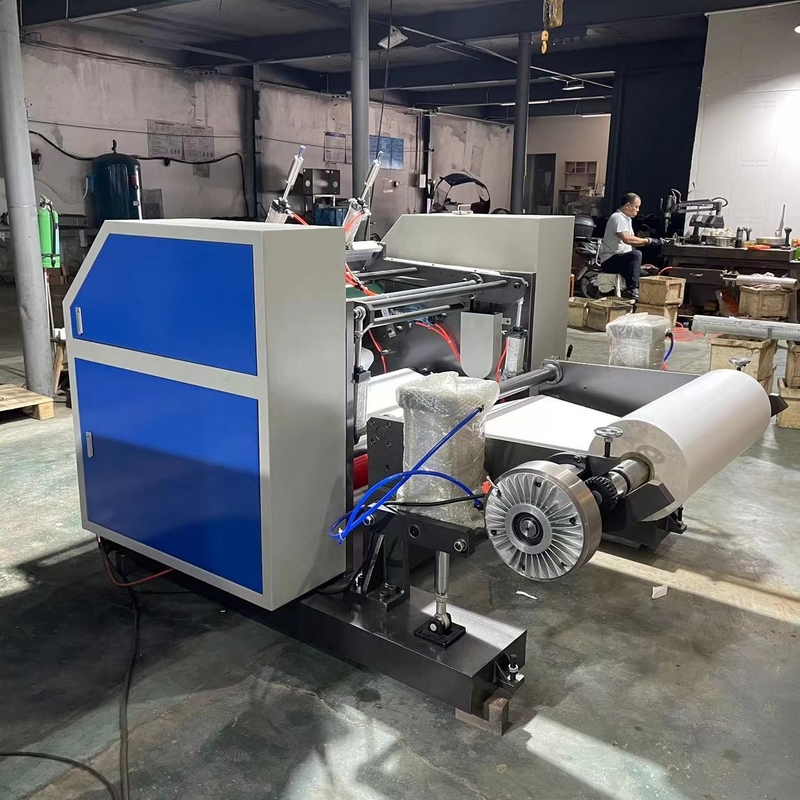 Yüksek performanslı faks kağıdını kesmek için yüksek hızlı otomatik kağıt rulo kesicisi ve geri çevirme makinesi